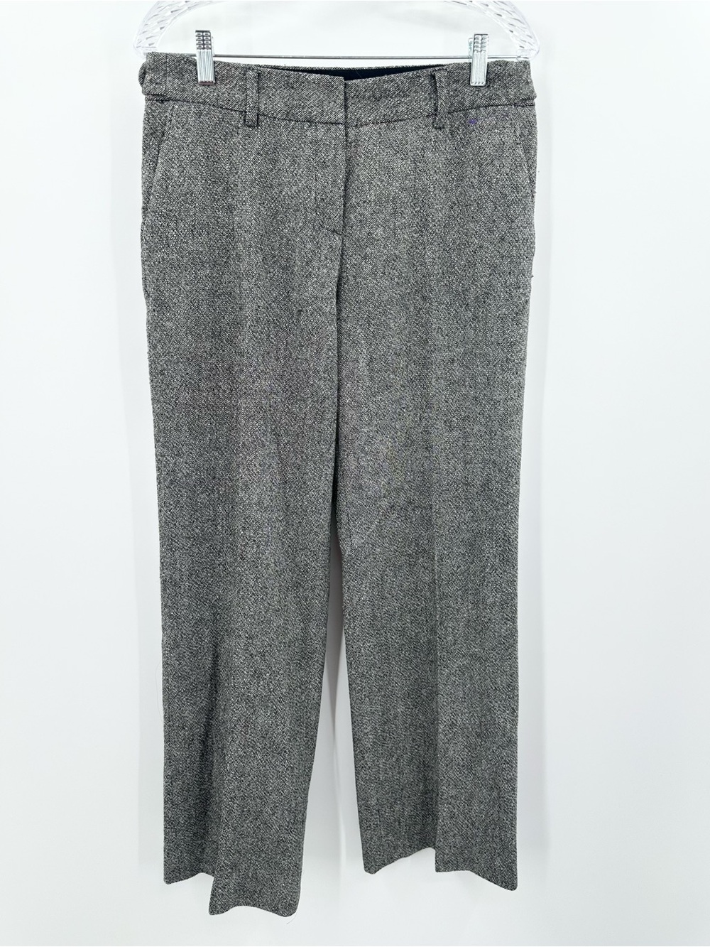Tory Burch Women’s Gray Tweed Wide Leg Trousers Size 8